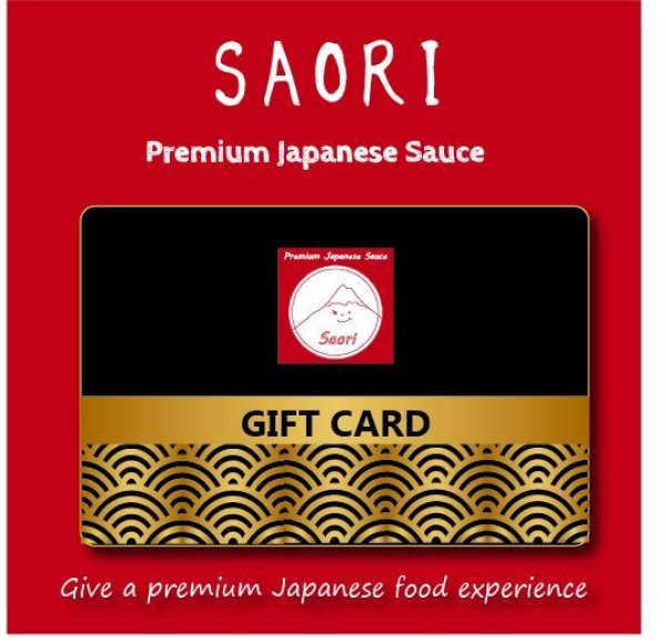 Photo1: Gift Card - SAORI Premium Japanese Sauce (1)