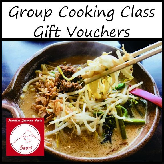 SAORI group cooking class gift vouchers